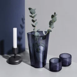 New IITTALA Kynttilänjalka 107mm Tummanharmaa