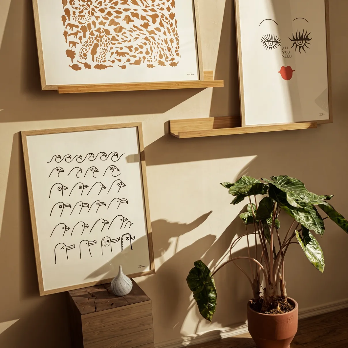 Outlet IITTALA Taidejuliste 50x70cm Gepardi ruskea