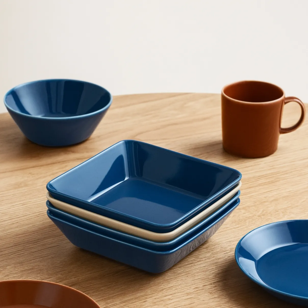 New IITTALA Tarjoiluvati 16x16cm Vintage sininen